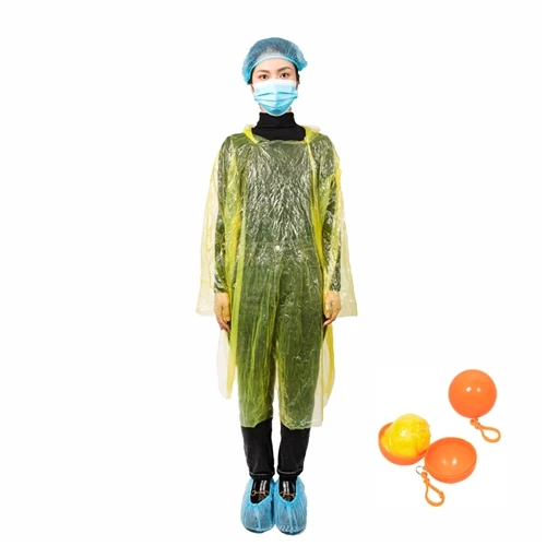 Portable Raincoat in a Ball for Travel, Events, and Outdoor Use